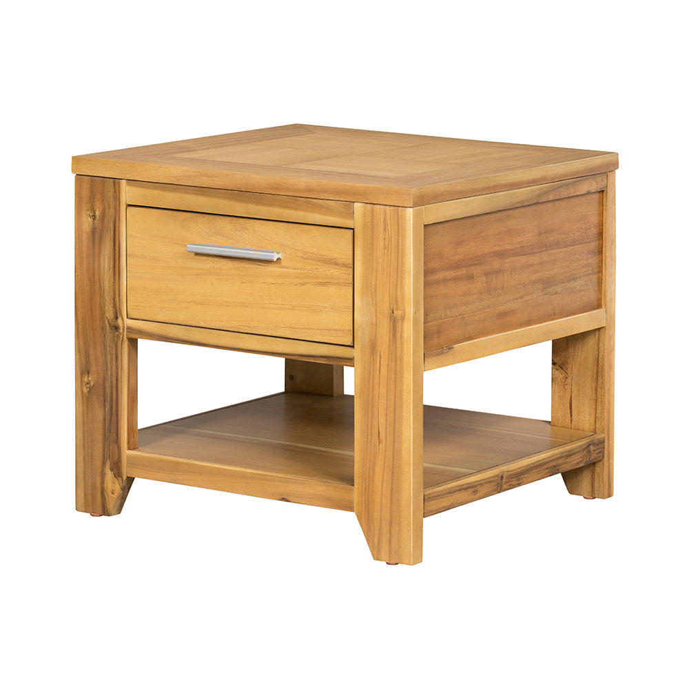 A&B Home 22" x 20" Bundle of 7 Square-Shaped Wood Tabletop With Drawer Side Table