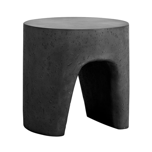 A&B Home 22" x 22" Bundle of 5 Arched Black Tabletop With Concrete Side Table