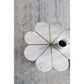 A&B Home 22" x 24" Bundle of 8 Brass Inlay Flower-Shaped Tabletop With White Marble Base