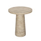 A&B Home 22" x 26" Bundle of 11 Round Cream Cement Side Table With Pedestal Base