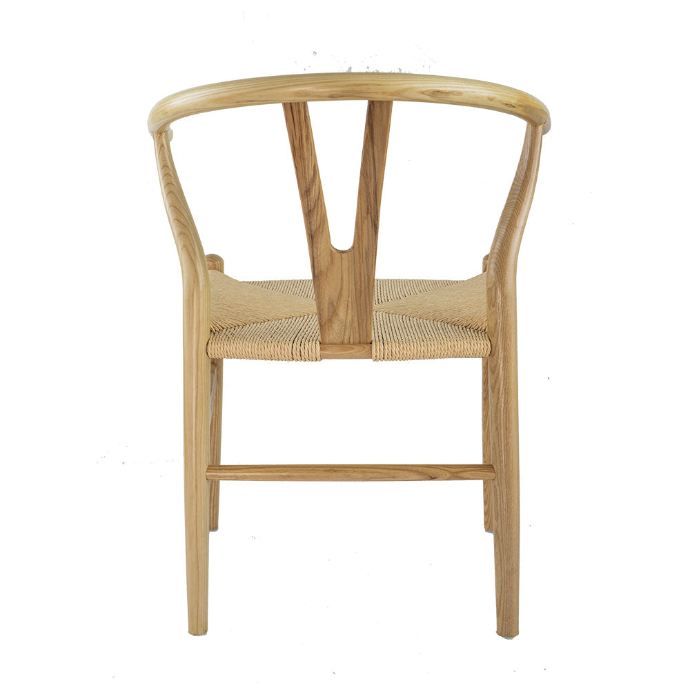 A&B Home 22" x 29" Set of Two Bundle of 6 Solid Beech Wooden Frame Wishbone Chairs