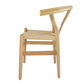 A&B Home 22" x 29" Set of Two Bundle of 6 Solid Beech Wooden Frame Wishbone Chairs