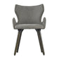 A&B Home 22" x 32" Set of Two Bundle of 7 Gray With Dark Brown Rubberwood Legs Dining Chairs