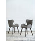 A&B Home 22" x 32" Set of Two Bundle of 7 Gray With Dark Brown Rubberwood Legs Dining Chairs