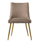 A&B Home 22" x 35" Bundle of 13 Classic Taupe Chair With Gold Legs