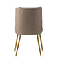 A&B Home 22" x 35" Bundle of 13 Classic Taupe Chair With Gold Legs