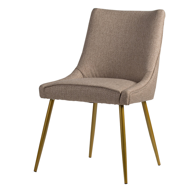 A&B Home 22" x 35" Bundle of 13 Classic Taupe Chair With Gold Legs