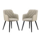 A&B Home 23" x 31" Set of Two Bundle of 7 Beige Quilted Back Dining Chairs