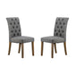 A&B Home 23" x 39" Set of Two Bundle of 8 Charcoal Gray Armless Dining Chairs