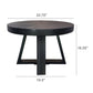 A&B Home 24" x 17" Bundle of 11 Round Black Coffee Table