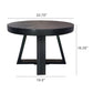A&B Home 24" x 17" Bundle of 12 Round Black Coffee Table