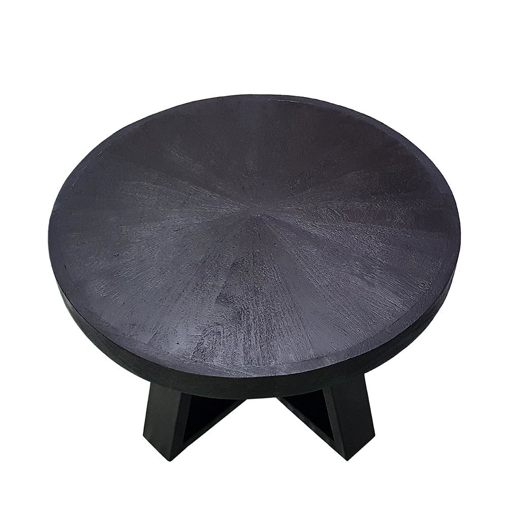 A&B Home 24" x 17" Bundle of 12 Round Black Coffee Table