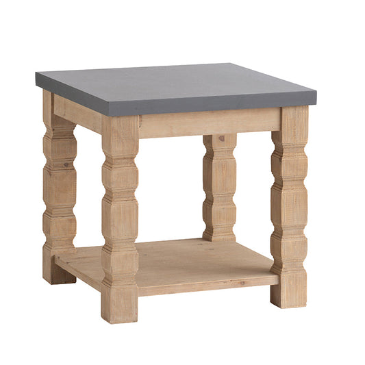 A&B Home 24" x 24" Bundle of 8 Gray Wooden Side Table