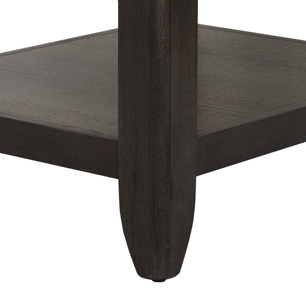 A&B Home 24" x 25" Bundle of 10 Rectangle-Shaped Dark Brown Wooden End Table With Single Drawer