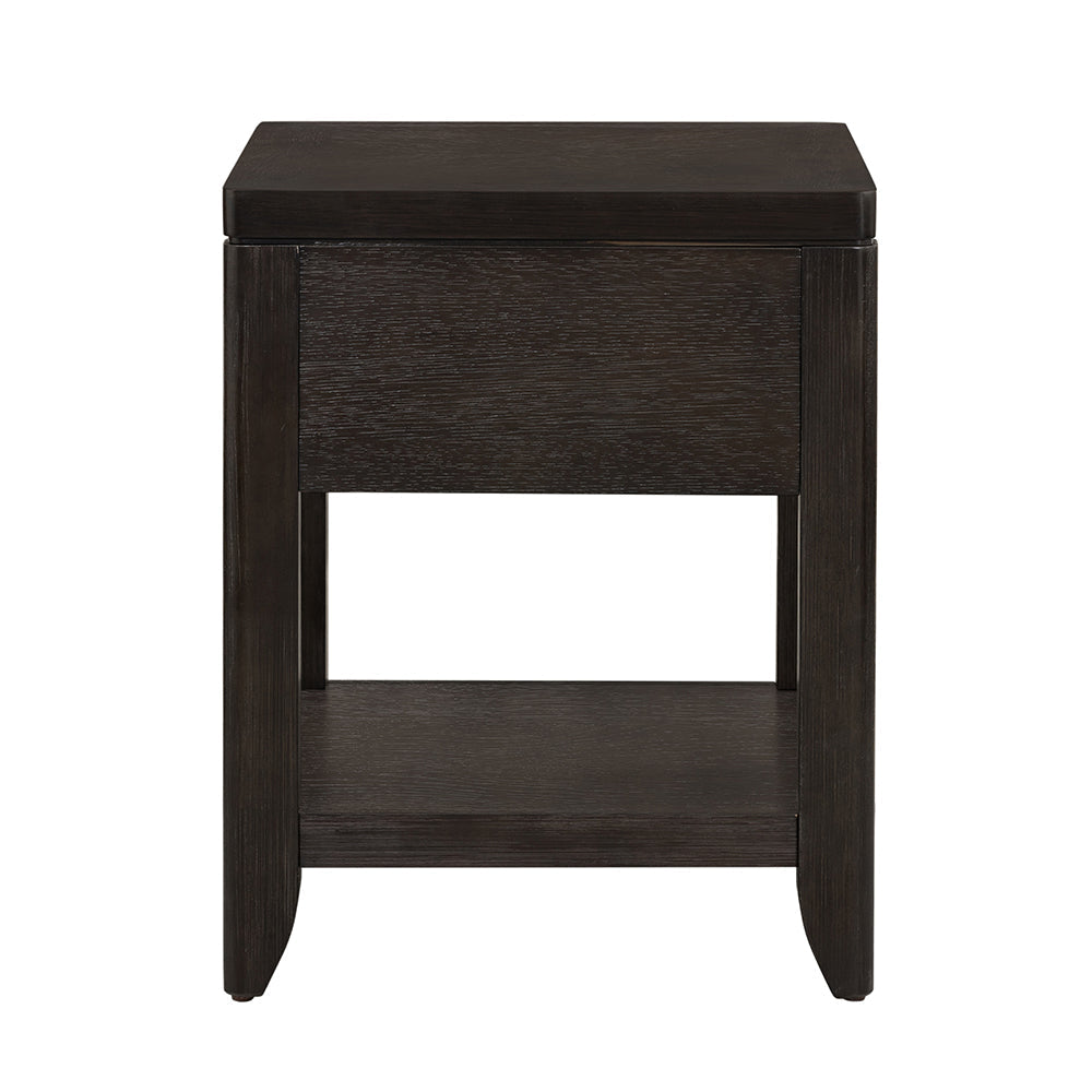 A&B Home 24" x 25" Bundle of 10 Rectangle-Shaped Dark Brown Wooden End Table With Single Drawer