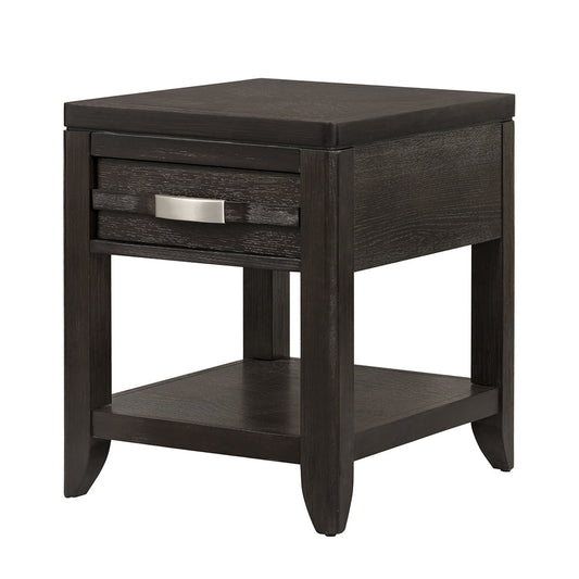 A&B Home 24" x 25" Bundle of 10 Rectangle-Shaped Dark Brown Wooden End Table With Single Drawer