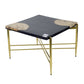 A&B Home 26" x 19" Bundle of 4 Squared-Shaped Brown and Black With Gold Frame Coffee Table