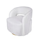 A&B Home 26" x 29" Bundle of 4 Cream Swivel Barrel Chair with Raised Back