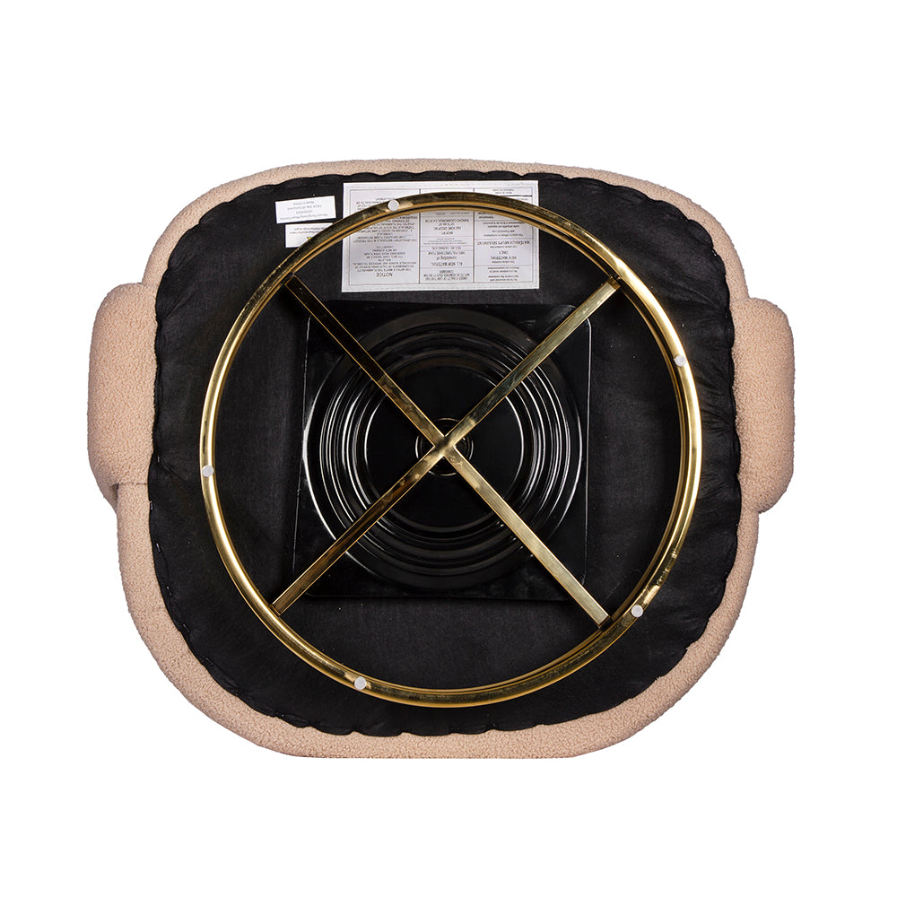 A&B Home 26" x 29" Bundle of 5 Orange Swivel Barrel Chair with Raised Back