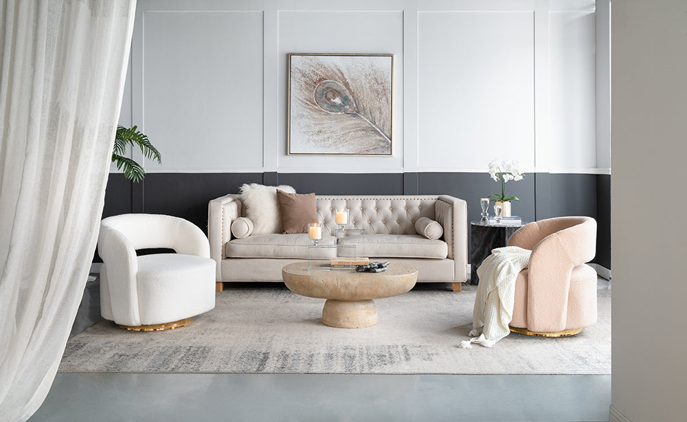 A&B Home 26" x 29" Bundle of 5 Orange Swivel Barrel Chair with Raised Back