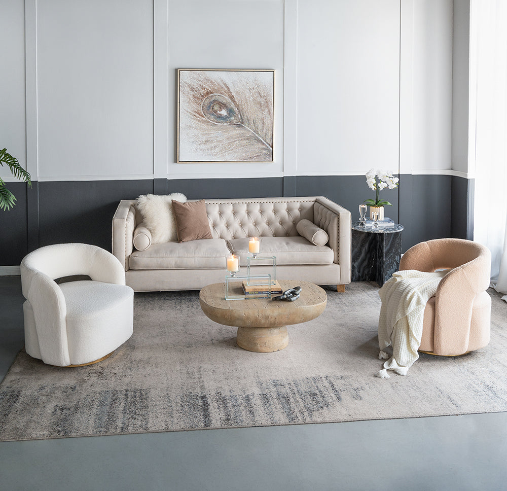 A&B Home 26" x 29" Bundle of 5 Orange Swivel Barrel Chair with Raised Back