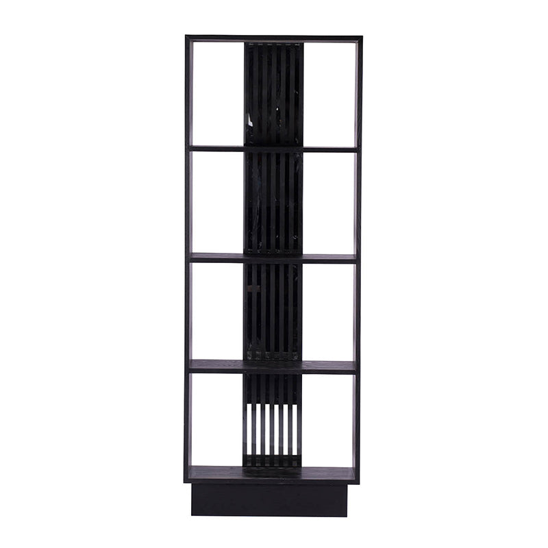 A&B Home 26" x 76" Bundle of 6 Rectangular Black Three-Tiered Wooden Shelves