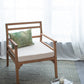 A&B Home 28" x 34" Bundle of 6 Teak Arm Chair With White Cushion