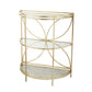 A&B Home 28" x 34" Bundle of 8 Curved Gold Metal Frame Three-Tiered Petaled Glass Shelves