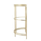 A&B Home 28" x 34" Bundle of 8 Curved Gold Metal Frame Three-Tiered Petaled Glass Shelves