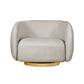 A&B Home 29" x 29" Bundle of 5 Cream Swivel Barrel Armchair