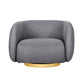 A&B Home 29" x 29" Bundle of 5 Gray Swivel Barrel Armchair