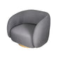 A&B Home 29" x 29" Bundle of 5 Gray Swivel Barrel Armchair