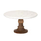 A&B Home 30" x 30" Bundle of 52 Lissa Round Marble Natural Brown Cake Stand