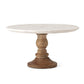 A&B Home 30" x 30" Bundle of 52 Lissa Round Marble Natural Brown Cake Stand