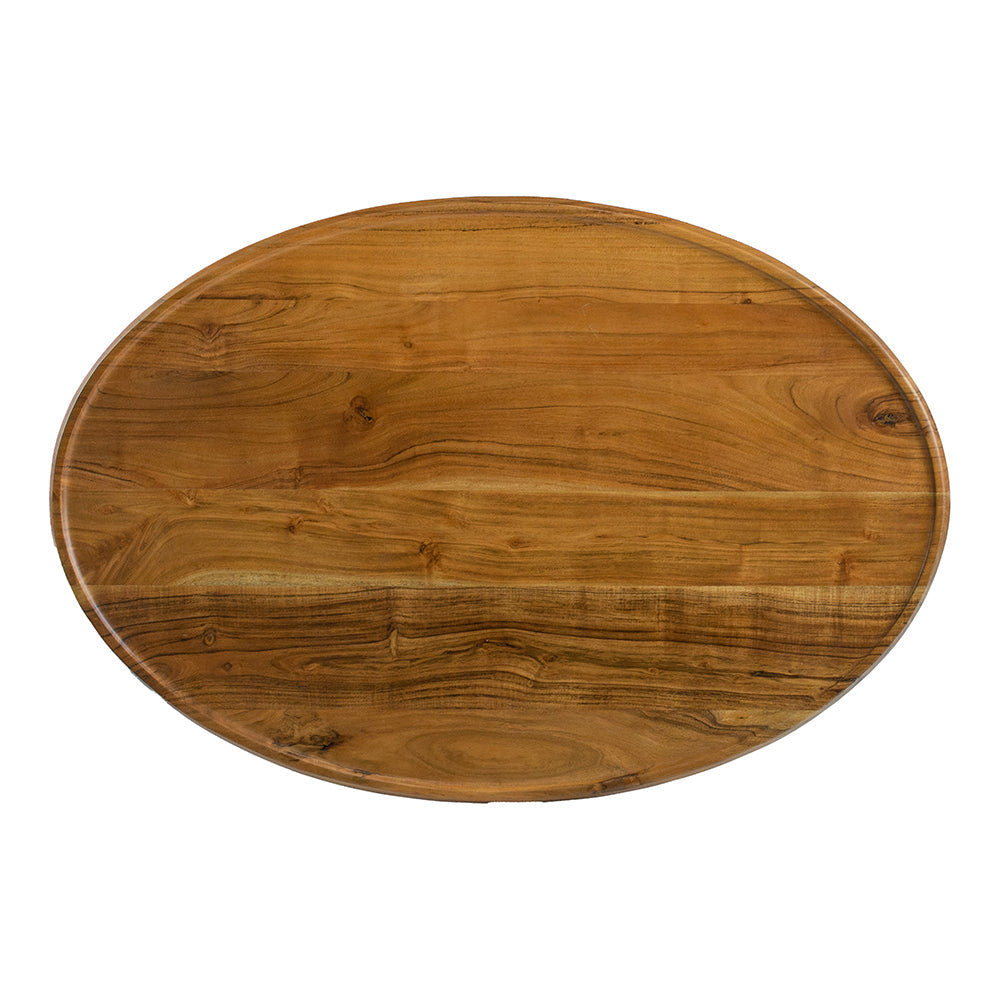 A&B Home 31" x 12" Bundle of 11 Oval Brown and Black Wooden Coffee Table