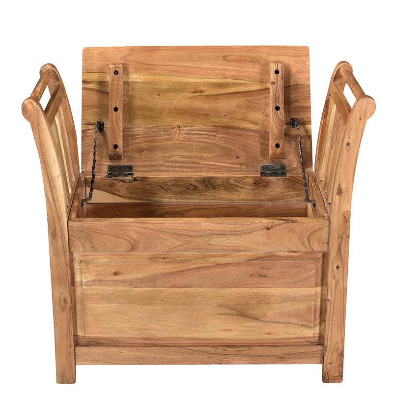 A&B Home 31" x 28" Entryway Storage Bench - Thumbnail 2