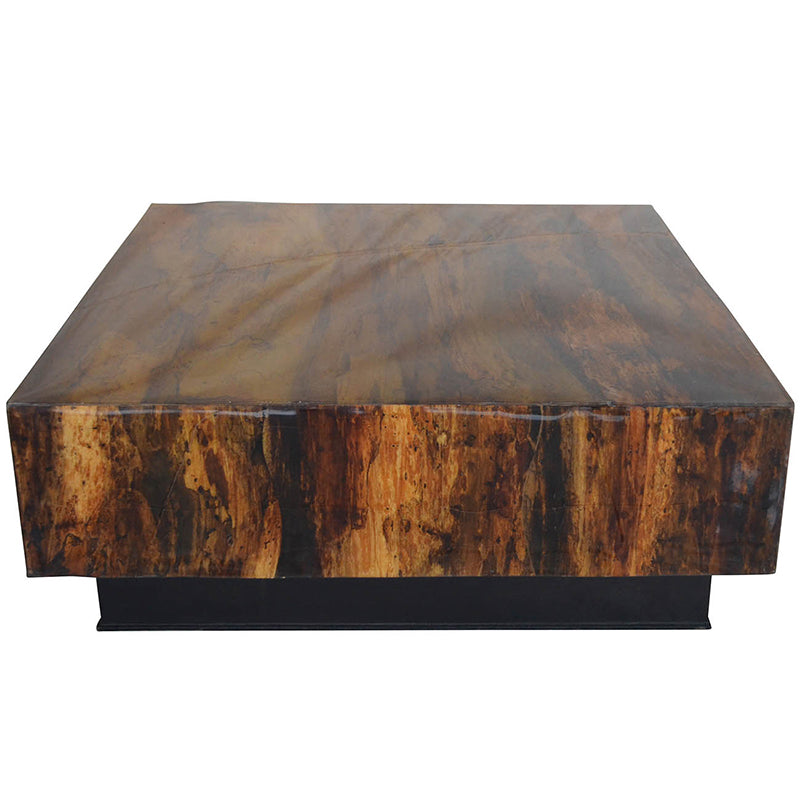 A&B Home 32" x 12" Bundle of 3 Square-Shaped Hardwood Blend Coffee Table