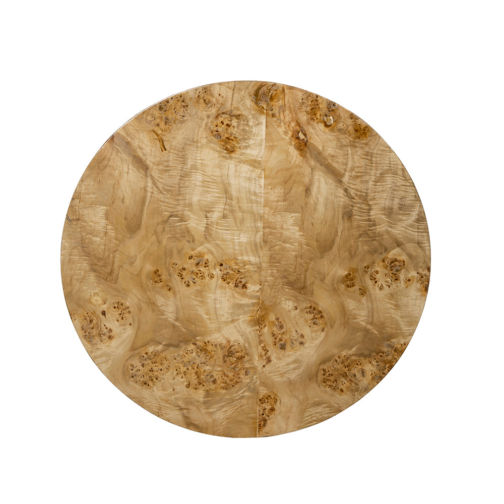 A&B Home 32" x 16" Bundle of 5 Round Burl Wood Coffee Table