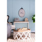 A&B Home 32" x 16" Bundle of 9 Round Weathered White With Wooden Tabletop Coffee Table