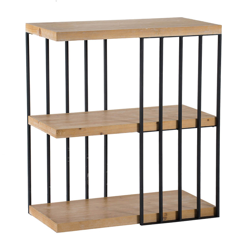 A&B Home 32" x 35" Bundle of 8 Rectangular Black Frame Three-Tier Wooden Shelving