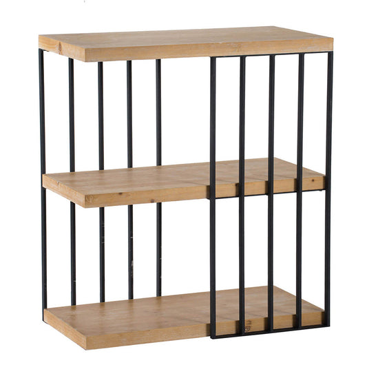 A&B Home 32" x 35" Bundle of 8 Rectangular Black Frame Three-Tier Wooden Shelving