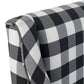 A&B Home 32" x 38" Bundle of 4 Black and White Plaid Arm Chair