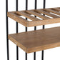 A&B Home 32" x 77" Bundle of 5 Rectangular Black Frame Five-Tier Wooden Shelving