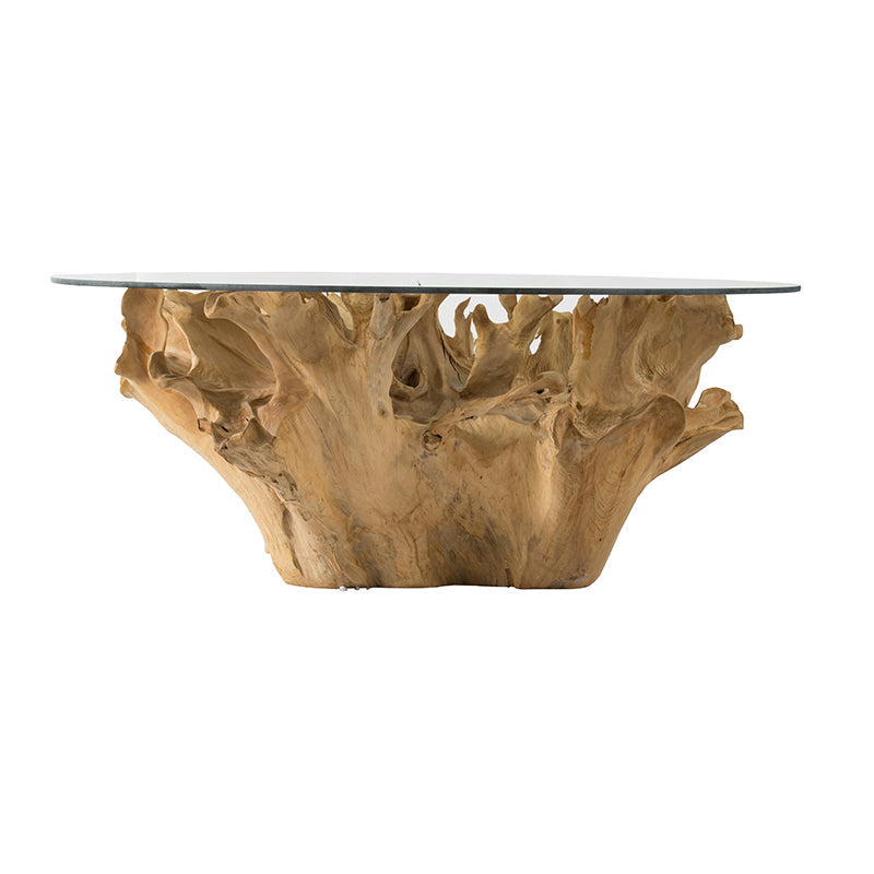 A&B Home 35" x 18" Bundle of 2 Oval-Shaped Glass Tabletop With Wooden Base Coffee Table
