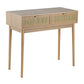 A&B Home 35" x 31" Bundle of 11 Rectangular Pine Wood and Rattan Console Table With 2 Drawers