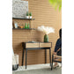 A&B Home 35" x 31" Bundle of 12 Rectangular Black Pine Wood Tabletop With Two Rattan Drawer Console Table