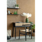 A&B Home 35" x 31" Bundle of 12 Rectangular Black Pine Wood Tabletop With Two Rattan Drawer Console Table