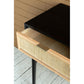 A&B Home 35" x 31" Bundle of 12 Rectangular Black Pine Wood Tabletop With Two Rattan Drawer Console Table