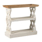 A&B Home 35" x 32" Bundle of 11 Distressed White Shelving With Natural Wood Tray Top