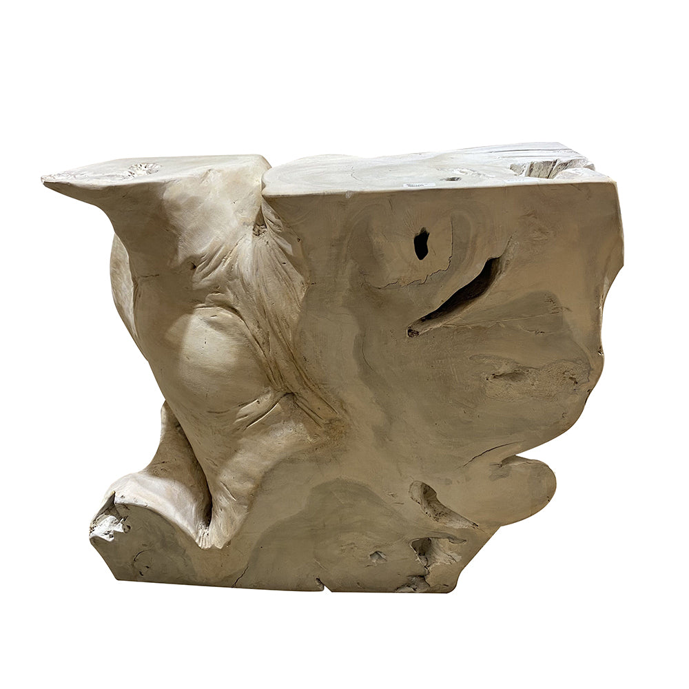 A&B Home 35" x 32" Bundle of 3 Rectangular Natural White Suar Wooden Console Table